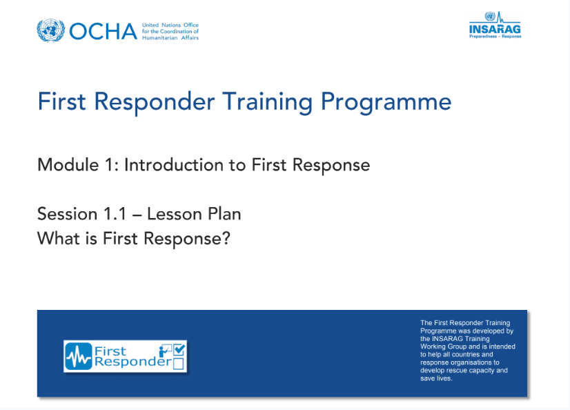 First Responder Training Course