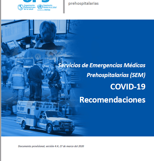 COVID-19 Recomendaciones para Servicios de Emergencias Médicas