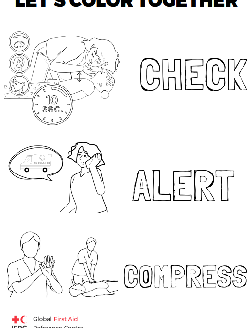 CPR coloring activity for children